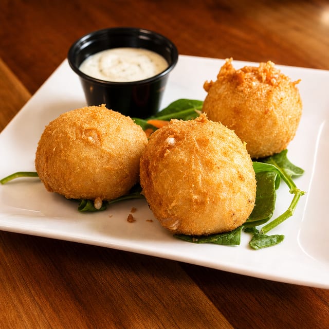 Bolitas de Yuca con queso y camarón.