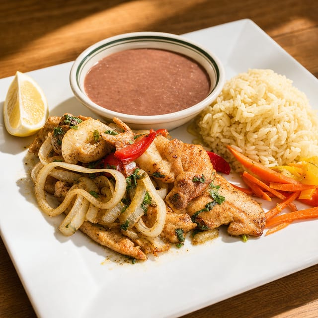Pollo con Camarones.